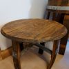 Oak Barrel Side Table/Coffee Table